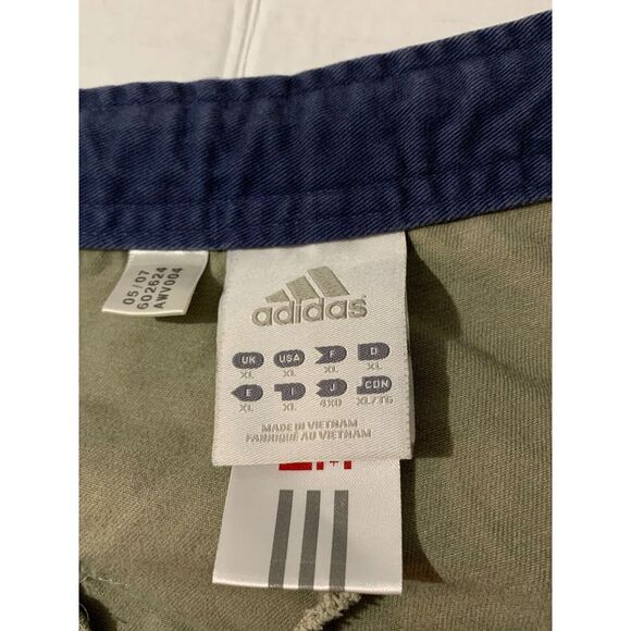 Adidas Cargo Pants Double Knee Men's XL Olive Loose Fit Wide Leg Skater Y2K 07' - Picture 15 of 16